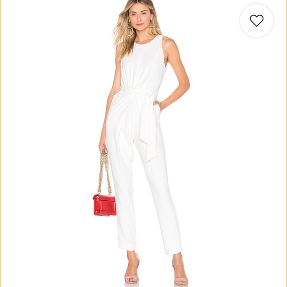 Revolve Pants - Chrissy Teigen White Josiah Jumpsuit by Revolve